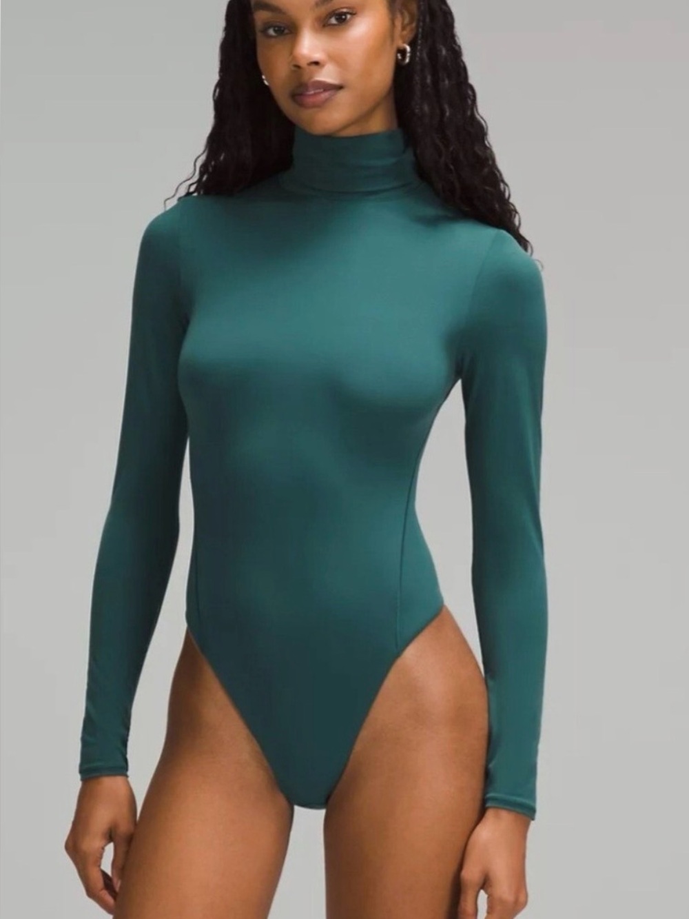 Lululemon Turtleneck Long-Sleeve Bodysuit in Deep Teal